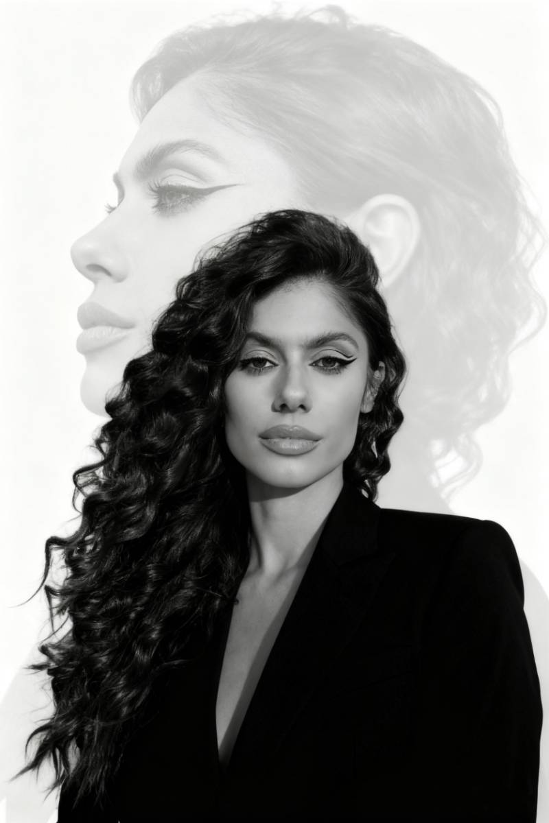 أسود وأبيض
