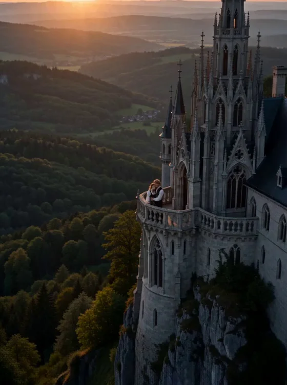 Castle Balcony Kiss