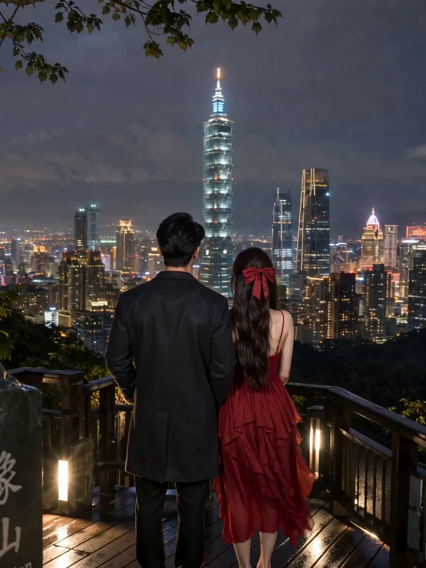 Romantic Night Kiss